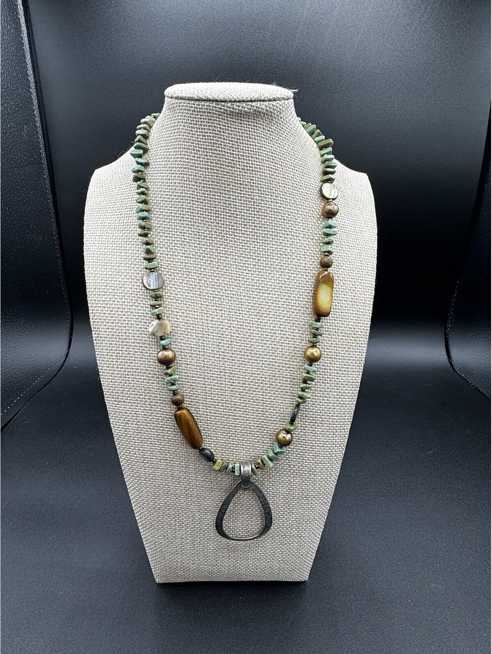 Silpada N1786 Sterling Silver 925 Howlite Pearl Pendant Necklace Retired